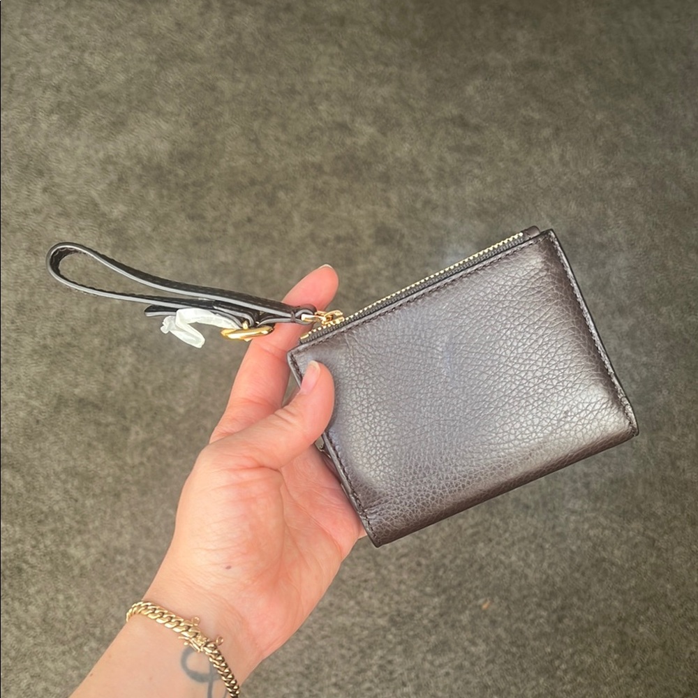 Madewell Metallic Leather Wristlet Wallet